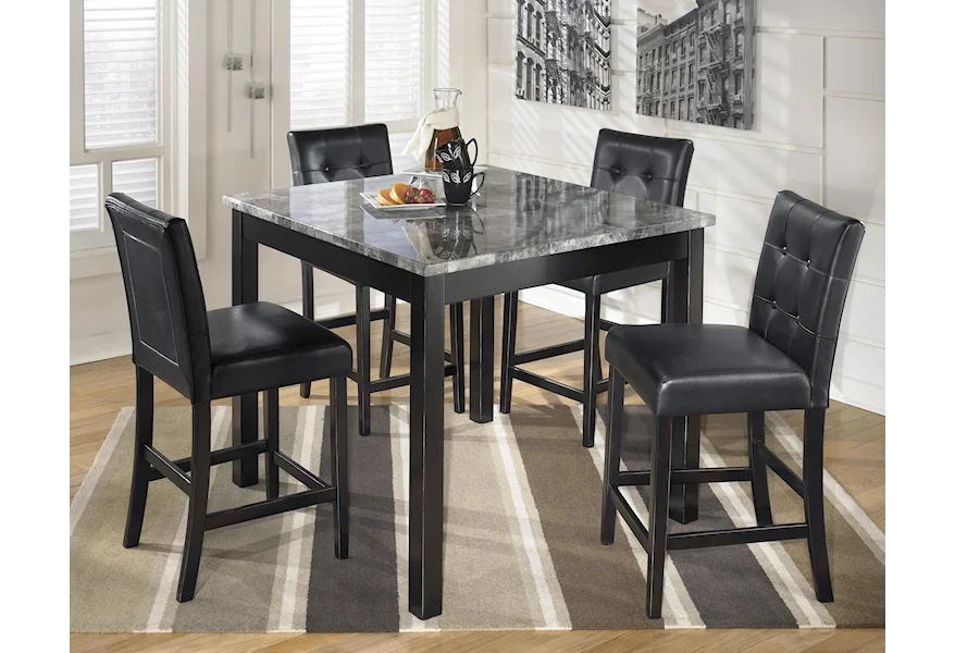 Maysville Square Counter Table Set by Signature Design by Ashley at Esprit Decor Home Furnishings